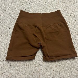 Brown Aurola workout shorts